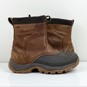 Insulated Leather Boots Brown 